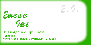 emese ipi business card